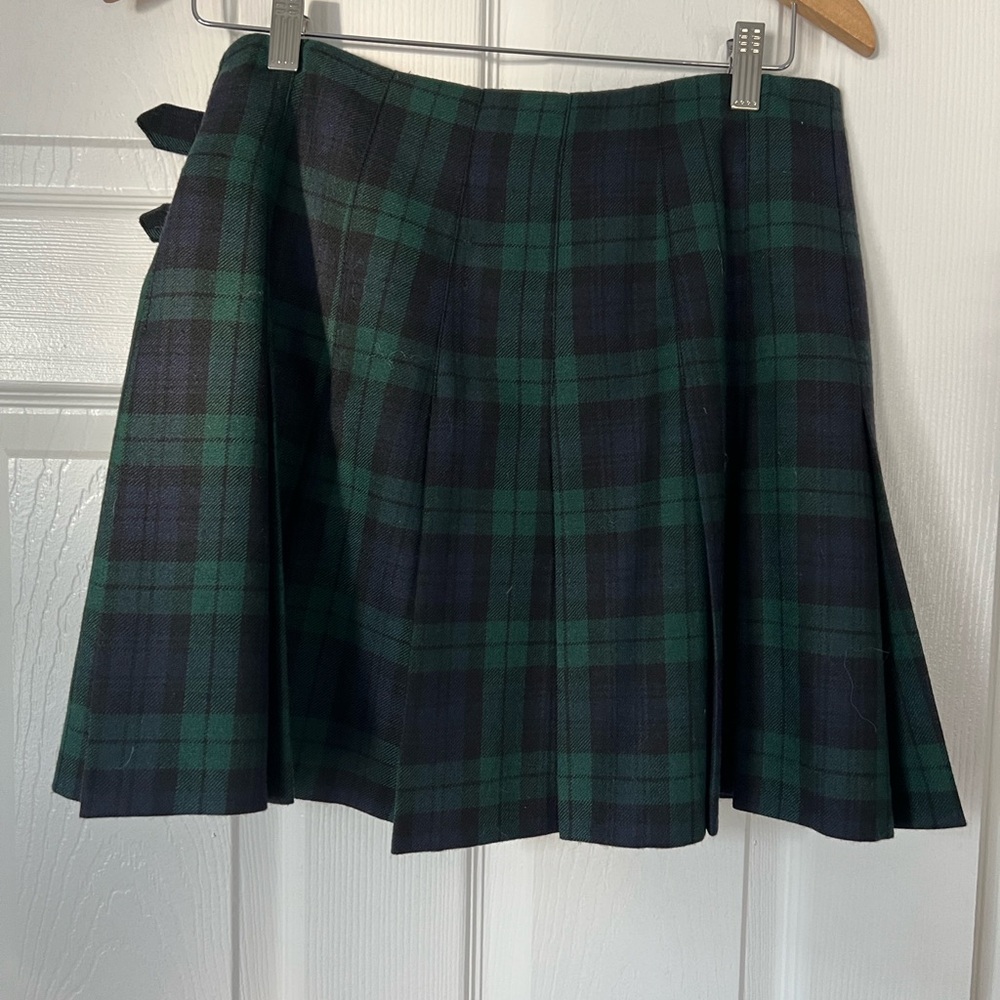 J. Crew Tartan Plaid Wool Mini Skirt with Buckle - Picture 5 of 6